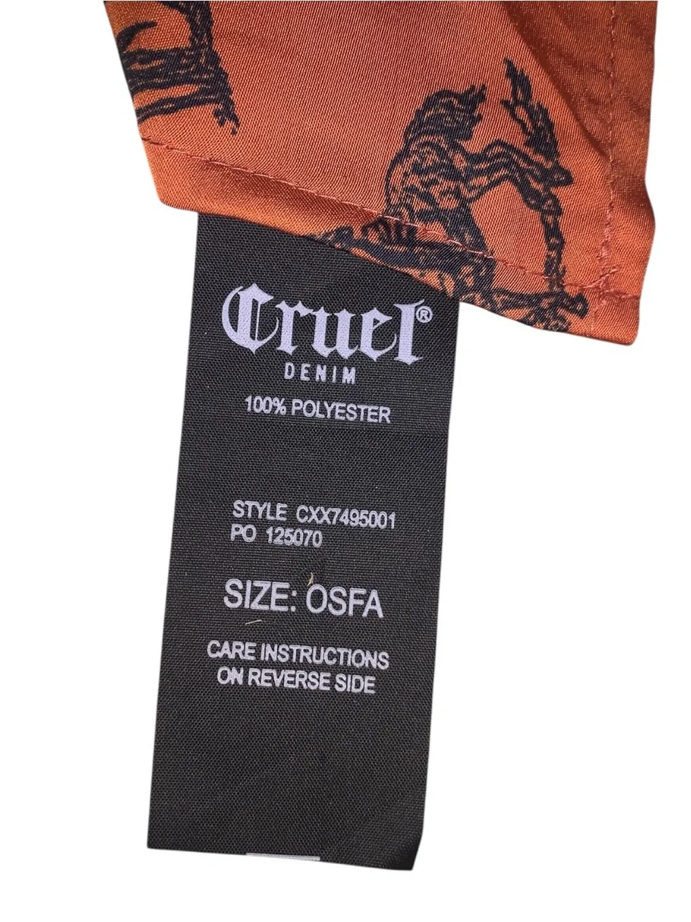 Cruel Denim Western Scrunchie Hair orange Cowgirl Horses